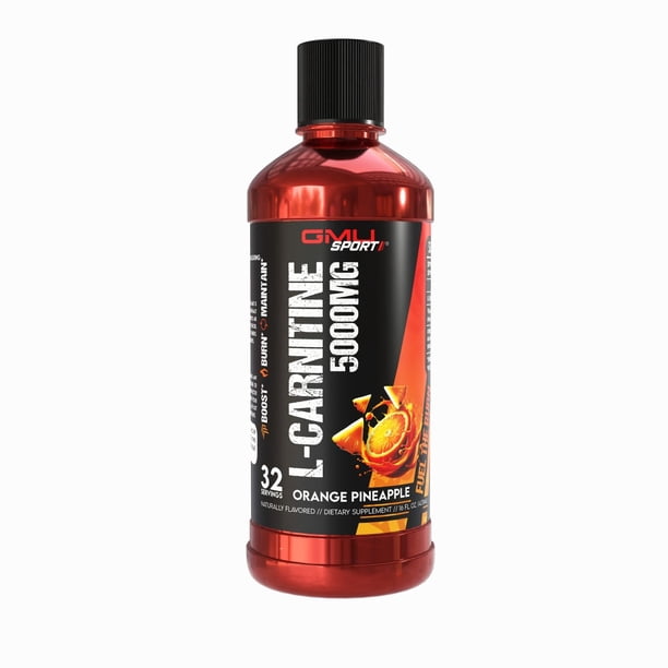 how much l-carnitine in monster Suplemento Líquido de L-Carnitina GMU SPORT 5000 mg 32 porciones