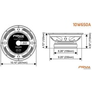 PRV Audio 10W650A 10 8-Ohm 650W ALTO Series Car Pro Audio Speaker MID