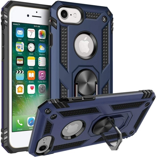 Shockproof Case for iPhone 6S Armor Military Drop Protective Ring Holder Magnet Case Cover for iPhone 6S 6 S Plus blue armor case for iPhone11 Pro Max