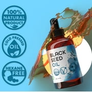 Premium Nature Black Seed Oil (Nigella Sativa), Cold-Pressed Unrefined, 4 fl oz (118 mL) Glass Dropper