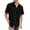 Black-1, variant on Mens Nightgown Henley Y-Neck Night Shirt for Sleeping Short Sleeve Loose Kaftan Soft Sleepwear with Pockets