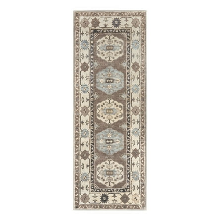 My Magic Carpet 2.5'x7' Machine Washable Non-Slip Kitchen Hallway Runner Rug - Shary Coffee Brown