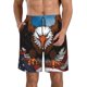 thumbnail image 1 of Balery Cartoon Bald Eagle USA Traje de Baño Estilo Hawaiano para Hombre, Shorts de Secado Rápido con Bolsillos-3X-Large, 1 of 6