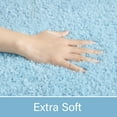 thumbnail image 4 of Junovo Soft Bathroom Rug Runner Absorbent Microfiber Bath Rugs for Bathroom Non Slip Bath Mat for Tub, Shower Floor,24"x60",Light Blue, 4 of 6
