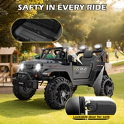 East doll 12V Ride on Toys for Toddlers, Electric Car for Kids, Kids Car with Remote Control, Bluetooth, Music, 3 Speeds for Kids Gifts, Black