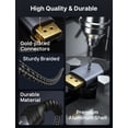 thumbnail image 4 of Cable DisplayPort JSAUX 4K @60Hz 2K @165Hz 2K @144Hz de 3 m, paquete de 2, 4 of 7