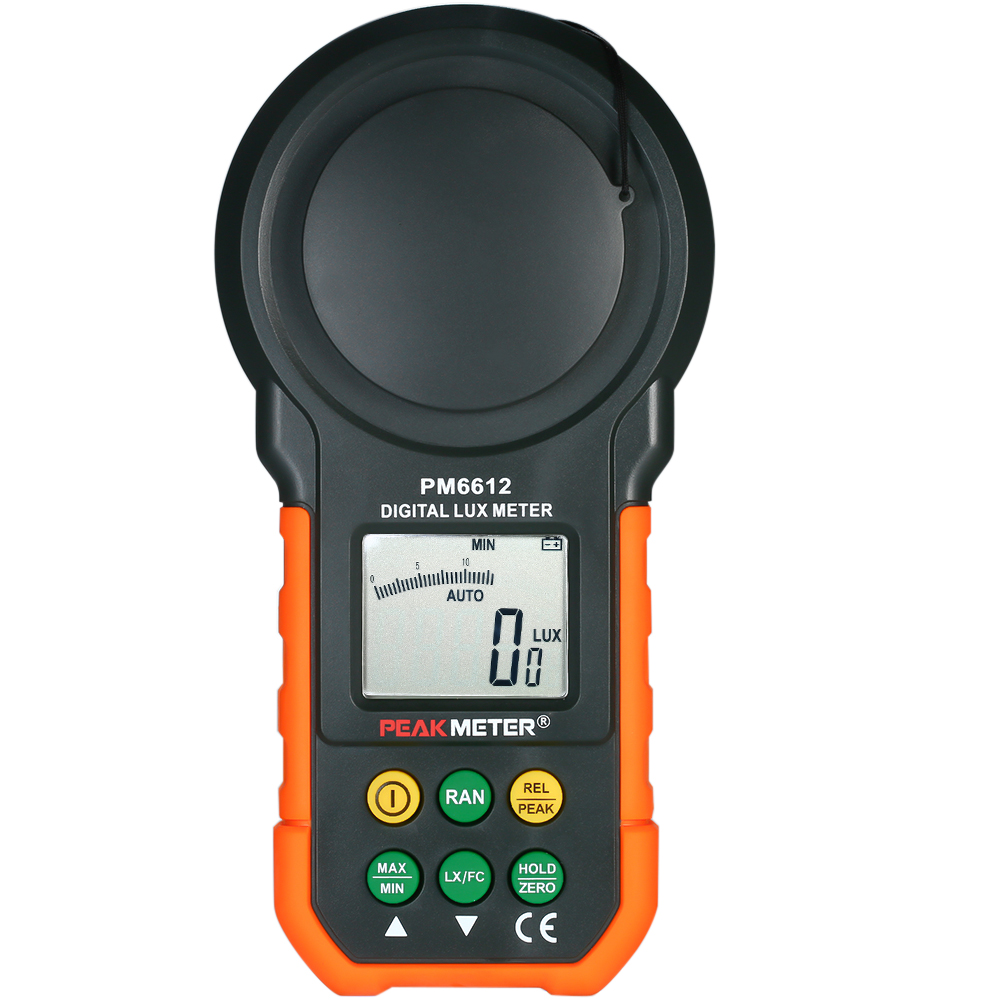 PEAKMETER High Accuracy Digital Lux Meter LCD Display Handheld