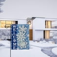 thumbnail image 6 of Welcome Winter Snowflakes Small Decorative Garden Flag, Blue Buffalo Plaid Check Farmhouse Yard Lawn Outside Decor, Christmas Holiday Burlap Outdoor Home Decoration Double Sided 12.5 x 18, 6 of 6