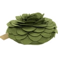 thumbnail image 6 of Fennco Styles Eva's Flower Garden Decorative Throw Pillow with Insert - 13 inches Round (Kiwi, 13" Case+Insert), 6 of 8