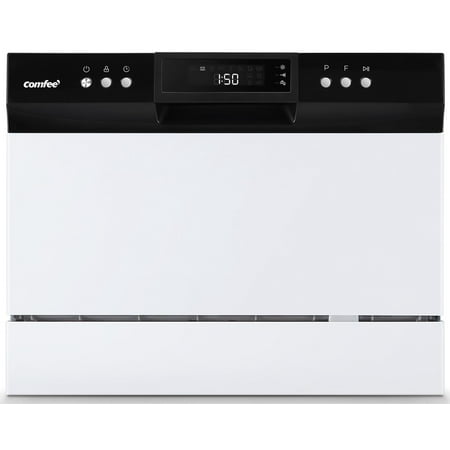 Comfee 6-Place Setting EnergyStar Compact Countertop Dishwasher with 8 Cleaning Settings  CDC22P1AWW  White