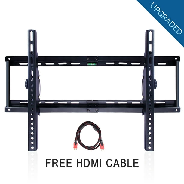 Universal Led Lcd Tilting Tv Wall Mount Brackets With Hdmi Cable Suitable For Most Flatscreen Tvs Between 37 To 70 Inches Com - Wall Mount Brackets For Flat Screen Tvs