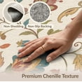 thumbnail image 6 of ODIKA 3'x5' Washable Accent Rug Pet Friendly, Non-Shedding Mat Autumnal Floral Tones Elegant Vine Motifs Intricate Leaf and Blossom Design for Bedside, Nursery Room, 6 of 7
