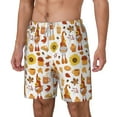 thumbnail image 2 of Balery Gnomes Autumn Harvest Mens Swim Trunks Swim Shorts for Men Quick Dry Inseam Beach Shorts with Compression Liner Pocket-X-Large, 2 of 9