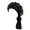 Black, variant on Turbans for Women Under$10 Printed Turban Sleep Cap - Satin Stretchy Round Hat with Long Tie Ribbon for Night Hair Care