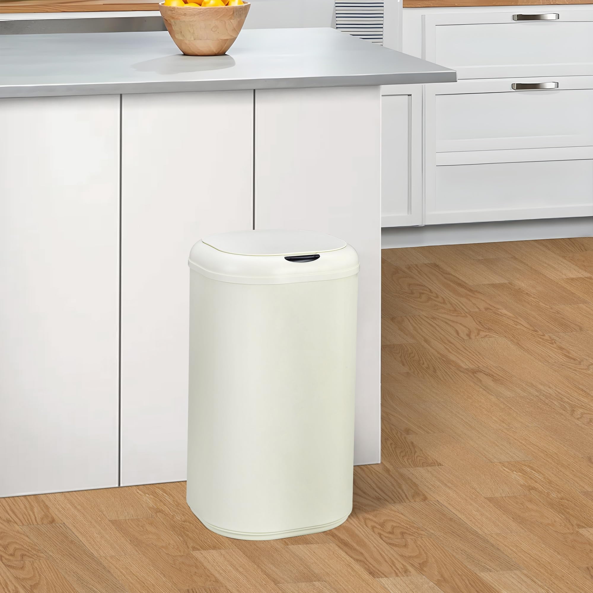 Kitchen Trash Can with Lid, 8 Gallon Automatic Garbage Can for Bathroom Bedroom Home Office, 30 Liter Touch Free High-Capacity Stainless Steel Waste Bin