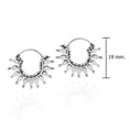 thumbnail image 2 of Balinese Radiant Suns of Sterling Silver V-Lock Hoop Earrings, 2 of 5