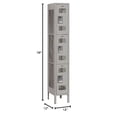 thumbnail image 3 of 12" Wide Triple Tier Vented Metal Locker - 1 Wide - 6 Feet High - 12 Inches Deep - Gray - Unassembled, 3 of 3