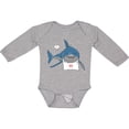 thumbnail image 3 of Inktastic Shark Dinner Boys or Girls Long Sleeve Baby Bodysuit, 3 of 5