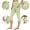 Green plus size capri pants a1, variant on Cagogo Women Plus Size Capri Pants High Waisted Stretch Sporty Workout Trousers with Pockets Casual Lounge Flowy Beach Yoga Leggings, Light Blue XL
