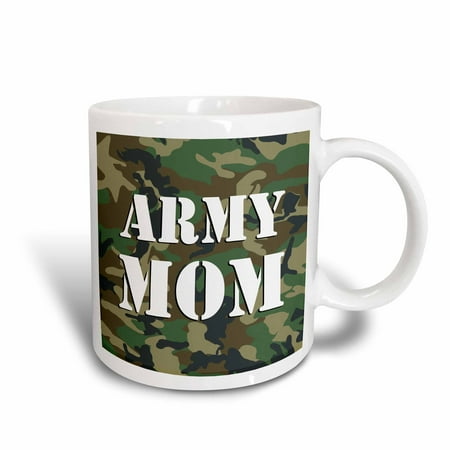 3d Rose 3drose Army Mom Green Camouflage, Ceramic Mug, 11 - ounce