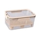 thumbnail image 4 of Contenedor de comida para acampar refrigerado con hielo, caja para refrigerios, organizador de gran capacidad, versátil Beige, 4 of 9