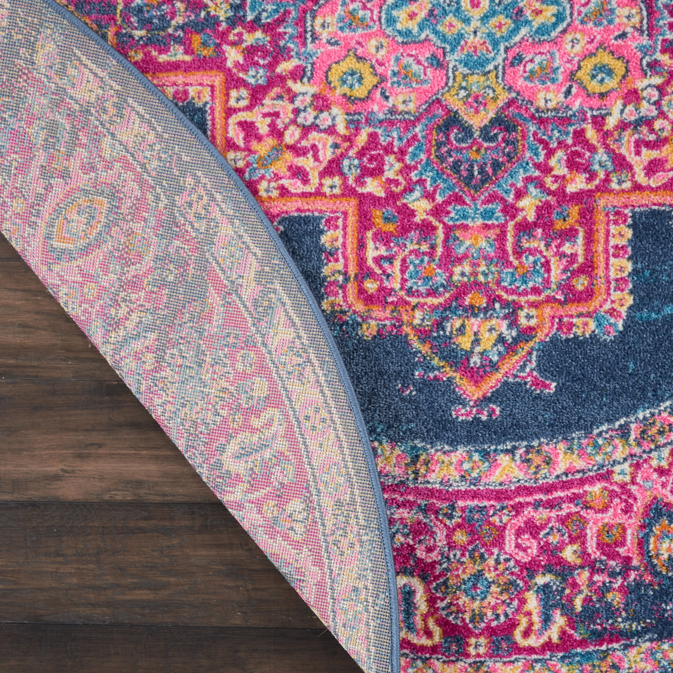 Nourison Passion Persian Blue 8' x ROUND Area Rug, (8 Round)