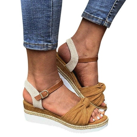 

Gubotare Women Sandals Women s Slip on Flat Sandals Casual Bling Rhinestone Strap Sandals Open Toe Slide Sandals Brown