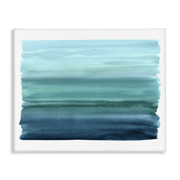 Stupell Industries Modern Turquoise Gradient Shape Canvas Art, 30 x 24, by Allie Corbin
