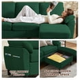 thumbnail image 6 of Soscana Living Room Furniture 2 Piece Set,Sectional Sofa Couch with Storage Ottoman and Double Seater Loveseat,Green, 6 of 9