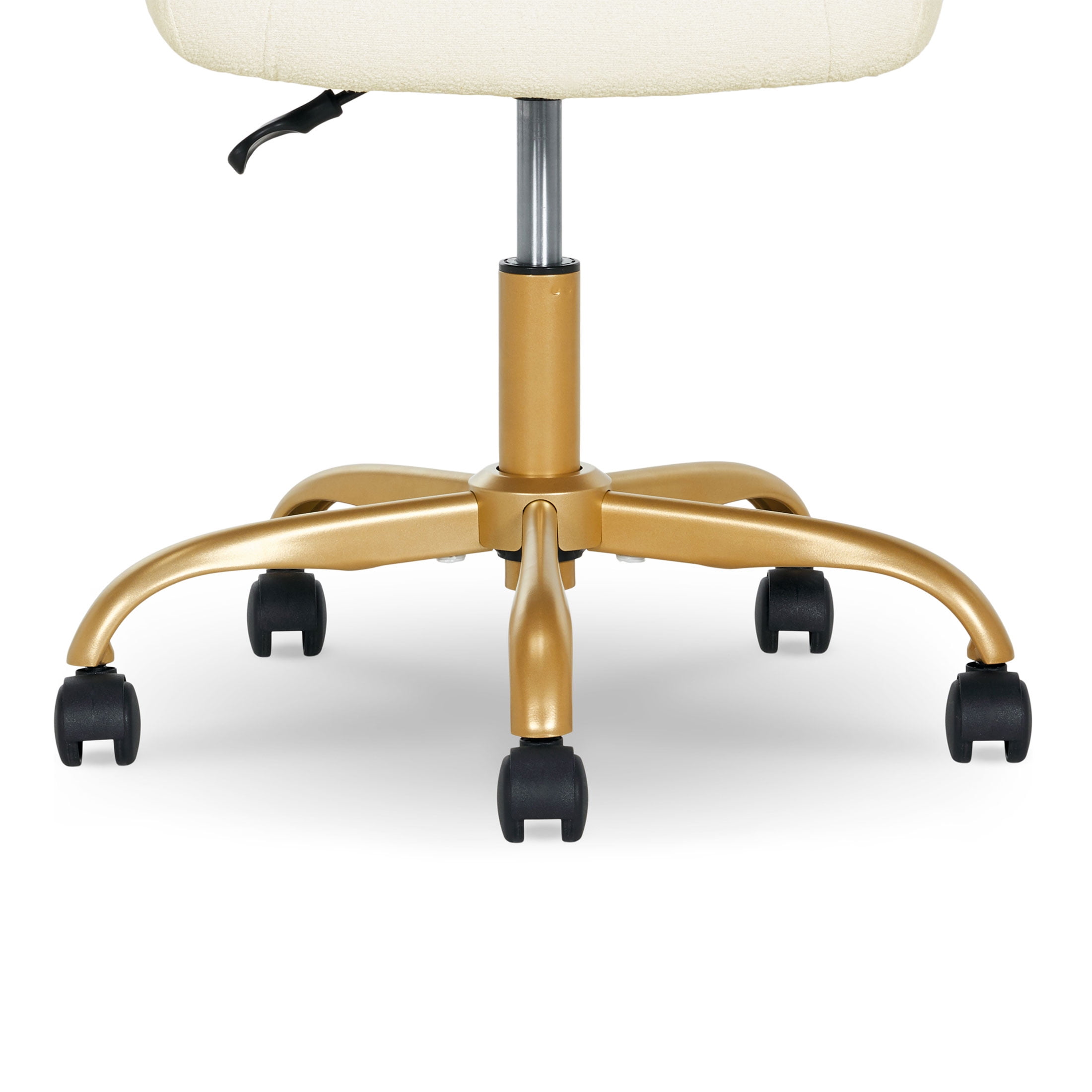 Mainstays Bouclé Armless Office Chair for Adults and Teens, Cream