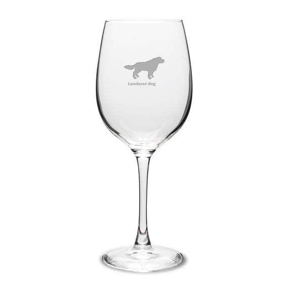 Landseer Dog 16 oz Classic White Wine Glass