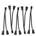 thumbnail image 2 of 1-to-2 Fan Cable 5pcs Extension Cable Fast Transmission OD 1.3mm Outer Diameter 1007 26AWG For Motherboard Fan 3-Pin, 2 of 8