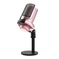 thumbnail image 1 of Graflsoa Microphone USB RGB ME6P Rose avec Ramassage Cardioïde, Volume Réglable, Muet, Plug & Play, Surveillance pour Appels Vidéo, Chant, Diffusion en Continu Mobile, 1 of 6