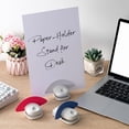 thumbnail image 7 of 3 Pcs Paper Holder Stand for Typing Non-Slip Mat Desktop Folder Document Holder with Anti-Slip Pads Portable Copy Stand Desktop Clamp for A4 Paper Office Reading (White,Blue,Red), 7 of 7