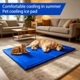 thumbnail image 5 of Pet Cooling Gel Mat for Dogs Cats, Summer Self Cooling Pad for Small Medium Pets, Machine Washable Ice Pad for Floor Sofa Crate, Blue Xxl Non Toxic Pet Cooling Mat for Indoor, 5 of 6