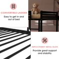 thumbnail image 6 of Kacho Metal Bunk Bed, Twin Over Twin Bunk Bed with 12.8'' Full-Length Guardrail and Ladder, Heavy Duty Bunk Bed for Teens, Adults, Twin Bunk Beds for Bedroom, Dorm, Easy Assembly, Noise Free, Black, 6 of 8