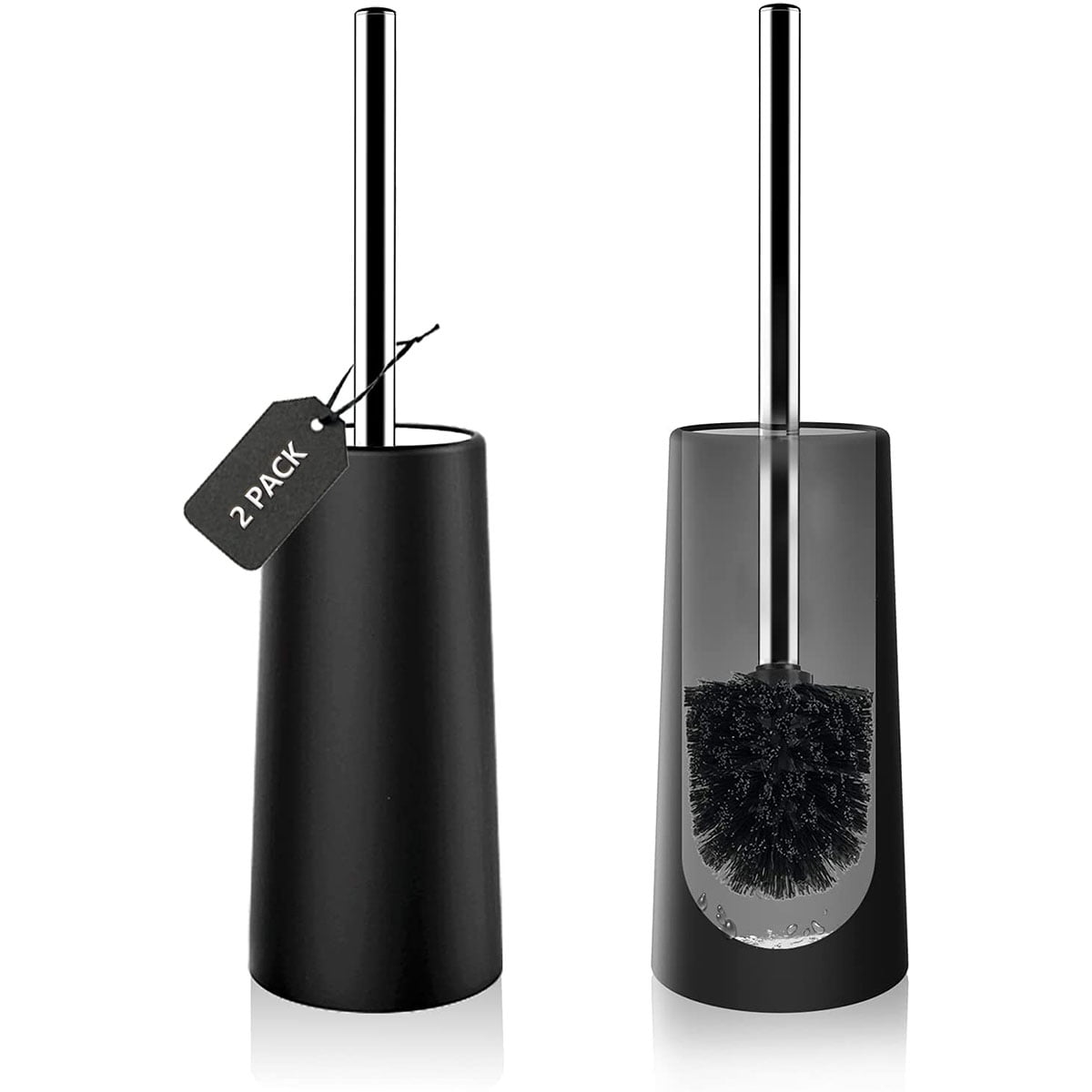 Seenda 2 Pack Toilet Bowl Brush and Holder for Bathroom Toilet Bowl