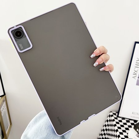 Soft TPU Tablet Case For Xiaomi Redmi Pad SE 11" 2023 Transparent Silicone Protective Back Cover For Redmipad 11 Inch Purple