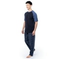 thumbnail image 3 of Fruit of the Loom Men's Raglan Short Sleeve T-shirt and Plaid Pajama Sleep Pant Set, Sizes S-2XL, 3 of 11