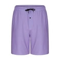 thumbnail image 3 of ZVNAΖH Men's Pajama Bottoms Summer Soft Lightweight Elastic Waist Sleep Lounge Pj Shorts, 3 of 5