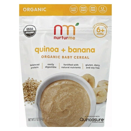 Nurturme Organic Cereal - Quinoa And Banana - Case Of 6 - 3.7 Oz.