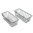 thumbnail image 1 of POINTERTECK 2 Pack Wall Grid Panel Hanging Wire Basket Grid Wall Storage Basket Wall Mount Baskets Display Shelves for Kitchen Home, 1 of 8