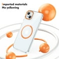 thumbnail image 4 of For iPhone 13 Case, Compatible with MagSafe, Shockproof Military-Grade Protection, Magnetic Phone Case for iPhone 13, Classic Hybrid Drop Proof Anti-Fingerprint Anti-Scratch Case,Orange, 4 of 9