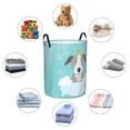 thumbnail image 4 of Naloa Dog In Bathtub Large Laundry Basket Waterproof Round Collapsible Storage bin with Handles for Hamper Kids Room,Toy Storage, 4 of 6