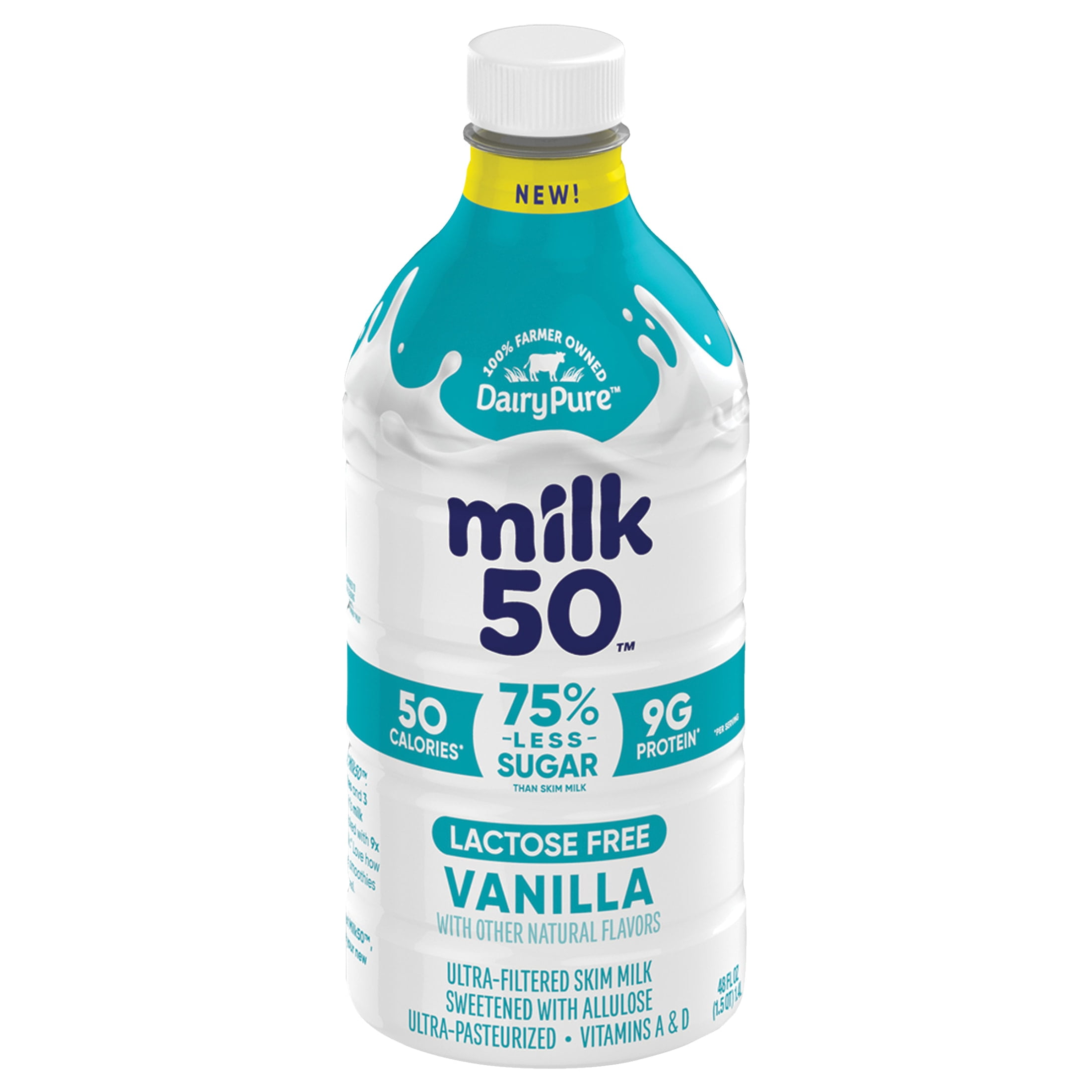 DairyPure Milk50 Vanilla Lactose Free Skim Milk, 48 Fl Oz
