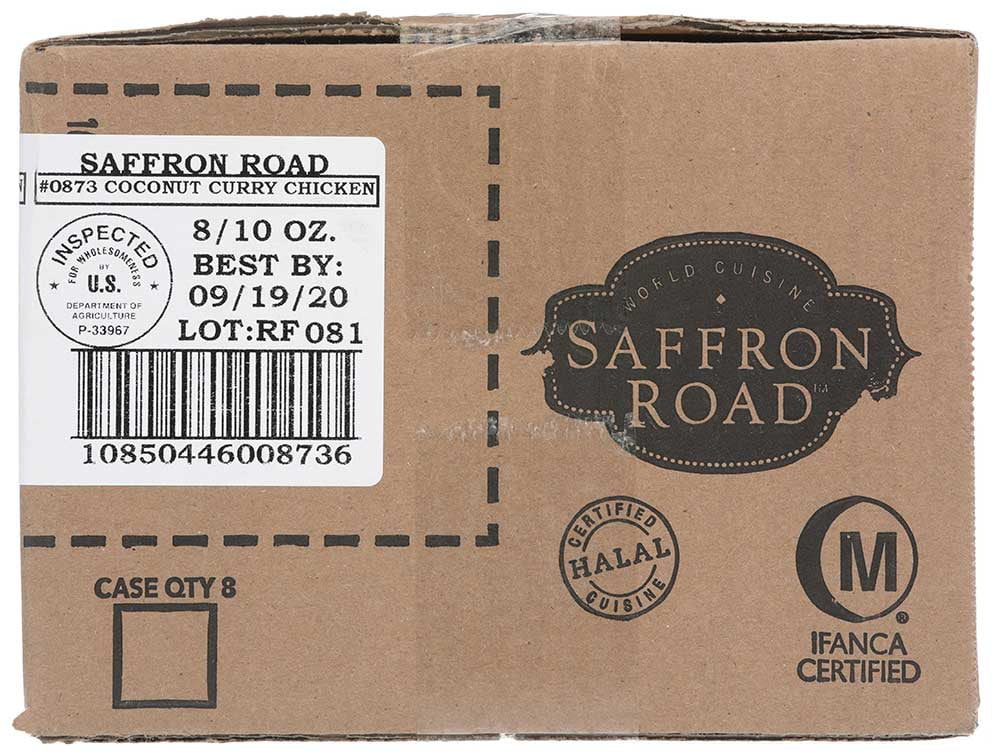Saffron Road Coconut Curry Chicken with Basmati Rice, 10 Ounce -- 8 per case.