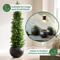 thumbnail image 3 of 15.8" D x 10.9" H Fiberstone Sphere Planter, Black, 11.8" Pot Opening, Ball Shape Flower Pot with Drainage Hole, Weather Resistance Indoor/Outdoor Planters, 3 of 7
