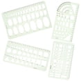 thumbnail image 4 of 4pcs Geometric Stencils For Drawing Circle And Oval Templates Plastic Circle Ruler For Drafting Drawing Tools For Artists, 4 of 9