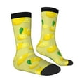 thumbnail image 3 of Uemuo Bright Lemons Pattern Women's Crew Socks, Soft Durable Breathable Moisture-Wicking with Odor Control Cotton socks, 3 of 9
