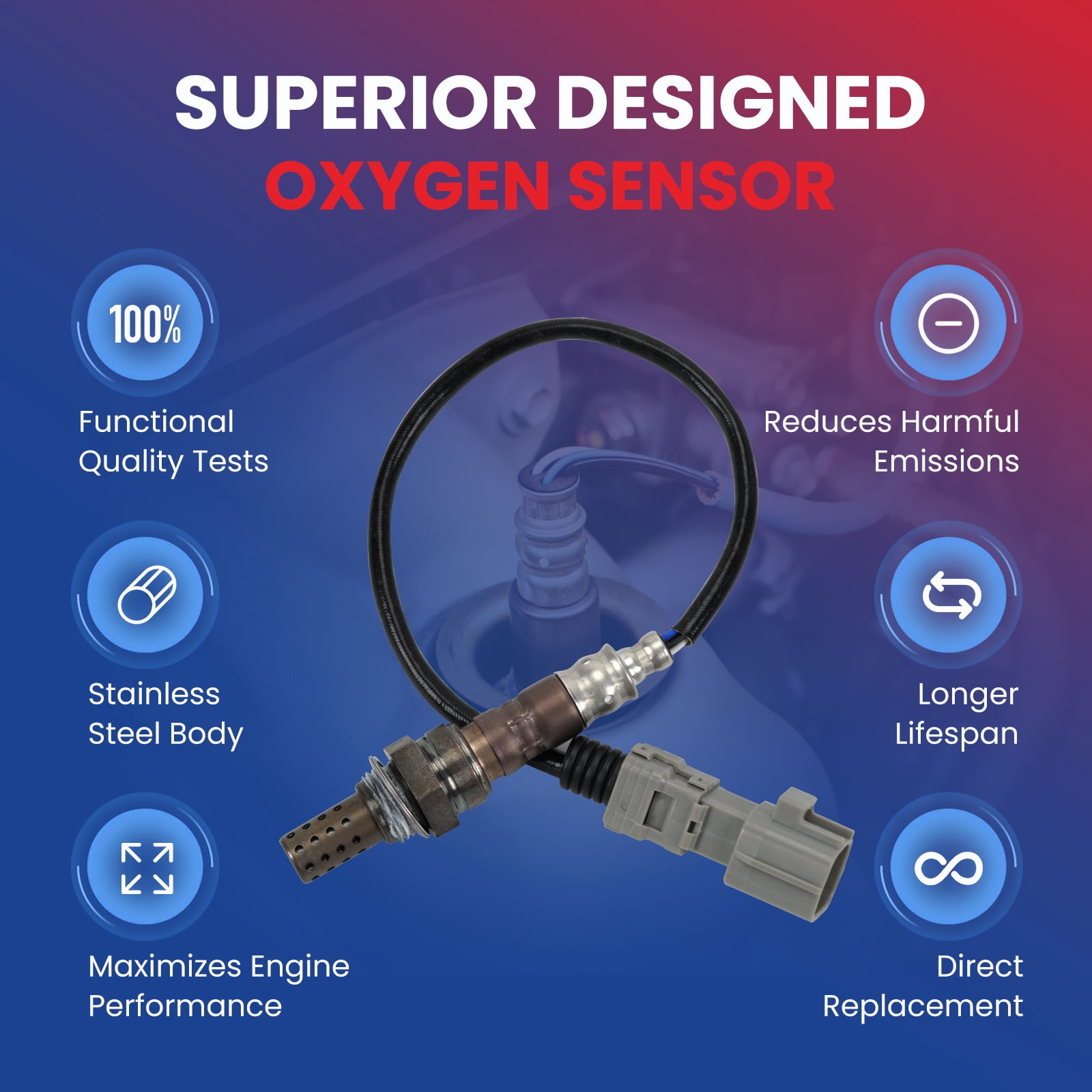 MOCA AUTOPARTS 234-4168 Downstream O2 Sensor Oxygen Sensor Fit for 2004-2006 Lexus RX330 3.3L & 2008-2015 Scion xB 2.4L & 2009-2014 Toyota Venza 2.7L